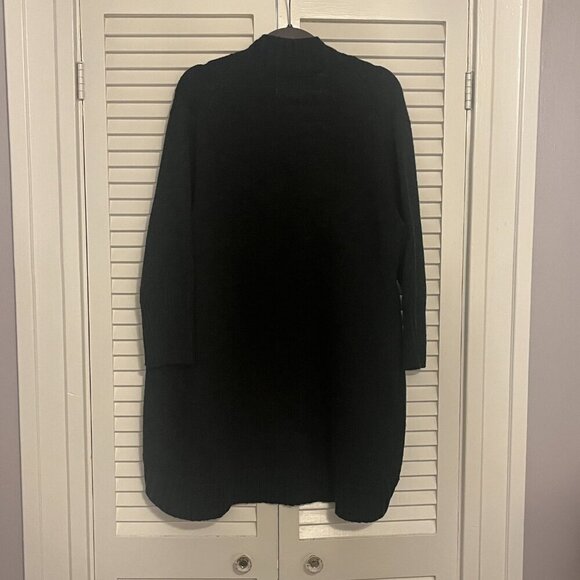 Eileen Fisher open cardigan XL merino wool waterfall grey charcoal - Picture 8 of 14